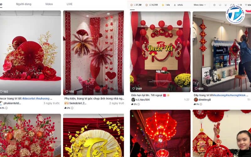 Hình ảnh các kiểu trang trí tết trend Tiktok 2